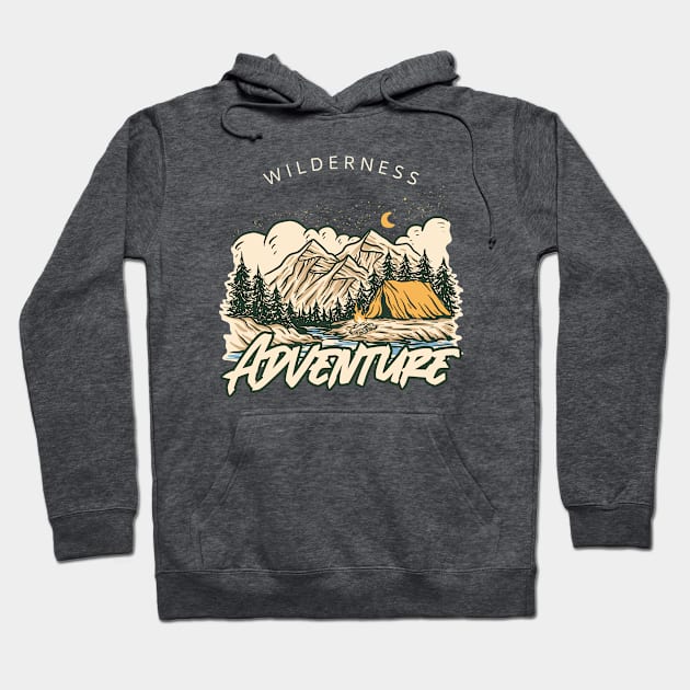 Camping Hiking Outdoor Adventure Hoodie by Tip Top Tee's